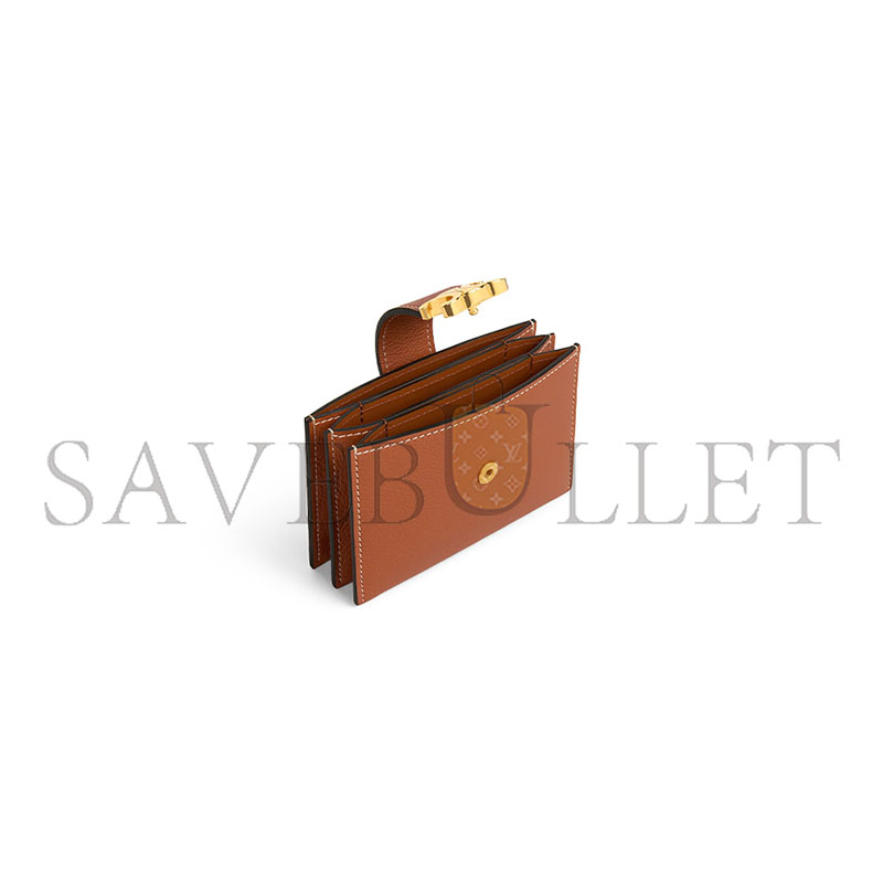 ce1i*e accordeon card holder nino in S*pple grained calfskin 10n843ghh.04lu (11*7*2.5cm)
